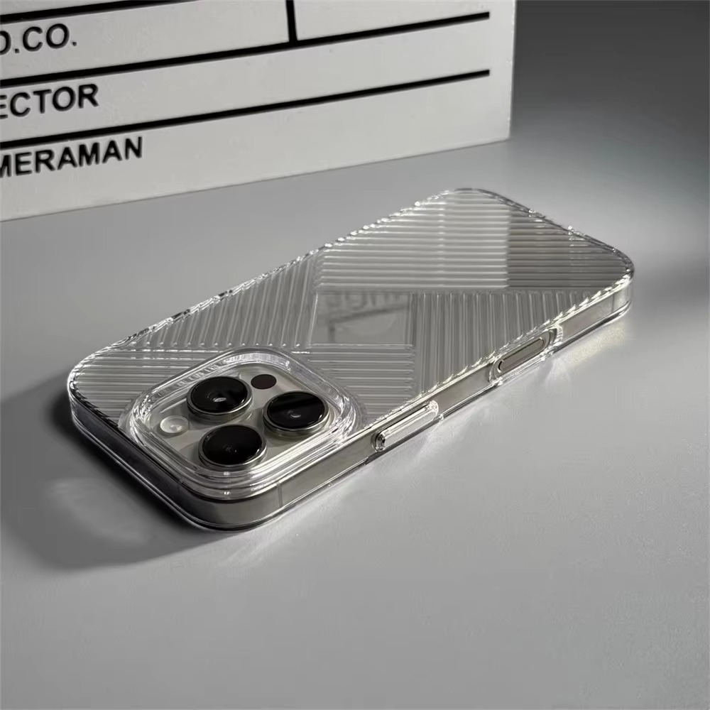 Luxury Apple iPhone Case, MagSafe Compatible, Camera Lens and Screen Protection, Ultra Thin, Shockproof, Magnetic, Full All Around Protection, Geometric Clear Bumper Cover