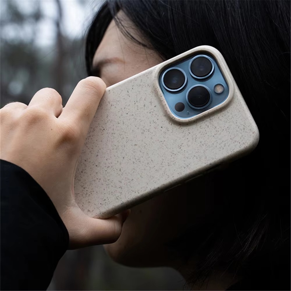 Premium Apple iPhone Case, MagSafe Compatible, Camera Lens and Screen Protection, Ultra Thin, Shockproof, Magnetic, Full All Around Protection, Eco Wheat Silicone Cover