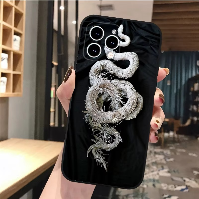 Luxury Apple iPhone Case, MagSafe Compatible, Camera Lens and Screen Protection, Ultra Thin, Shockproof, Magnetic, Full All Around Protection, Snake Pattern Soft Cover