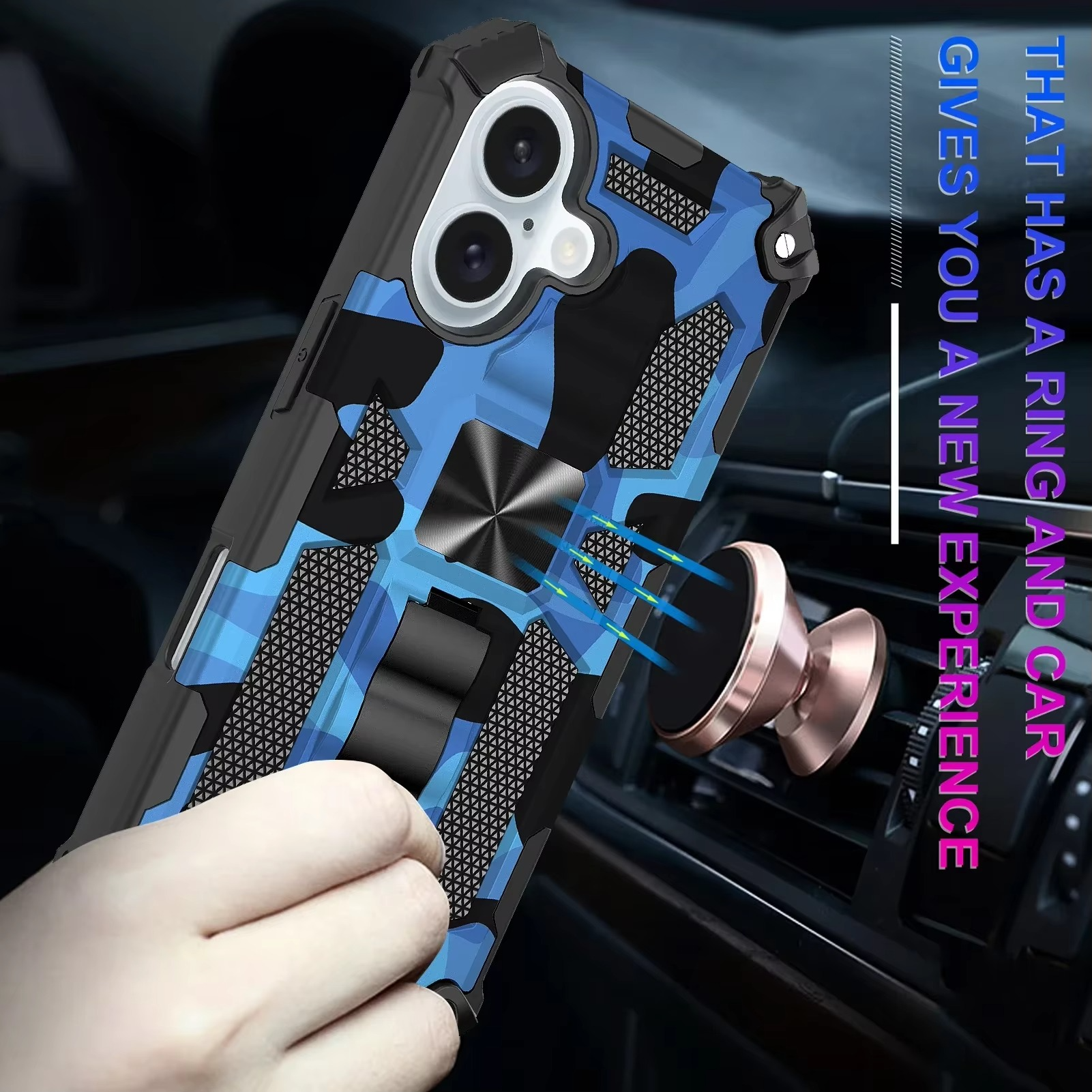 Robust Apple iPhone Case, MagSafe Compatible, Camera Lens and Screen Protection, Ultra Thin, Shockproof, Magnetic, Full All Around Protection, Camouflage Armor Cover