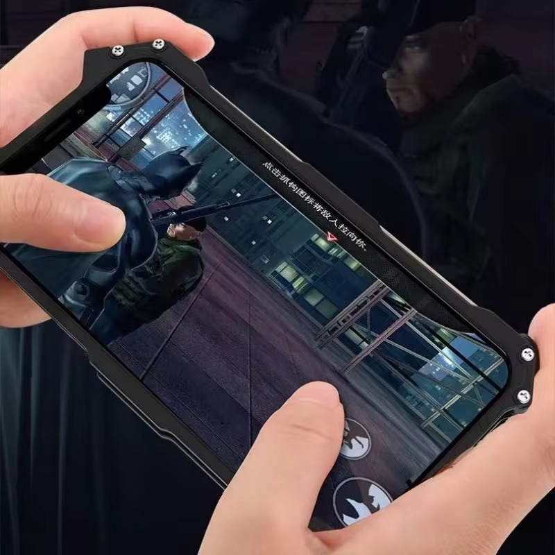 Robust Apple iPhone Case, MagSafe Compatible, Camera Lens and Screen Protection, Ultra Thin, Shockproof, Magnetic, Full All Around Protection, Bat Metal Armor Frame Cover