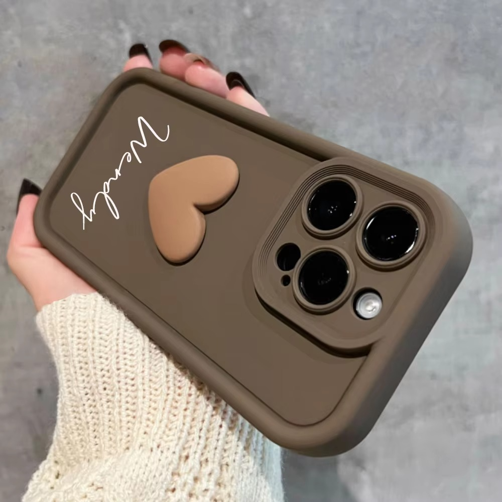 Premium Apple iPhone Case, MagSafe Compatible, Camera Lens and Screen Protection, Ultra Thin, Shockproof, Magnetic, Full All Around Protection, DIY Name Heart Soft Cover