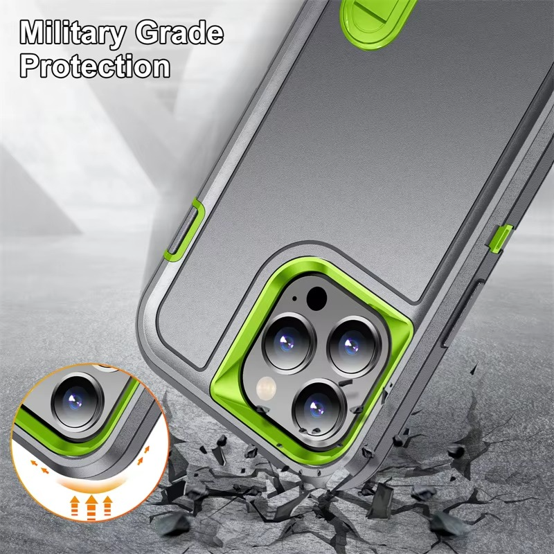 Luxury Apple iPhone Case, MagSafe Compatible, Camera Lens and Screen Protection, Ultra Thin, Shockproof, Magnetic, Full All Around Protection, Dustproof Armor Stand Cover