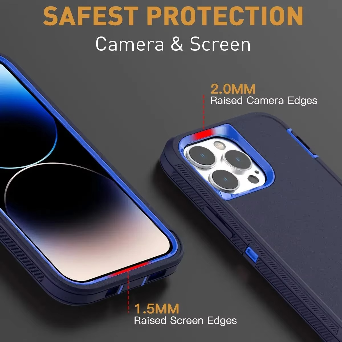 Robust Apple iPhone Case, MagSafe Compatible, Camera Lens and Screen Protection, Ultra Thin, Shockproof, Magnetic, Full All Around Protection, 3-in-1 Dustproof Armor Cover