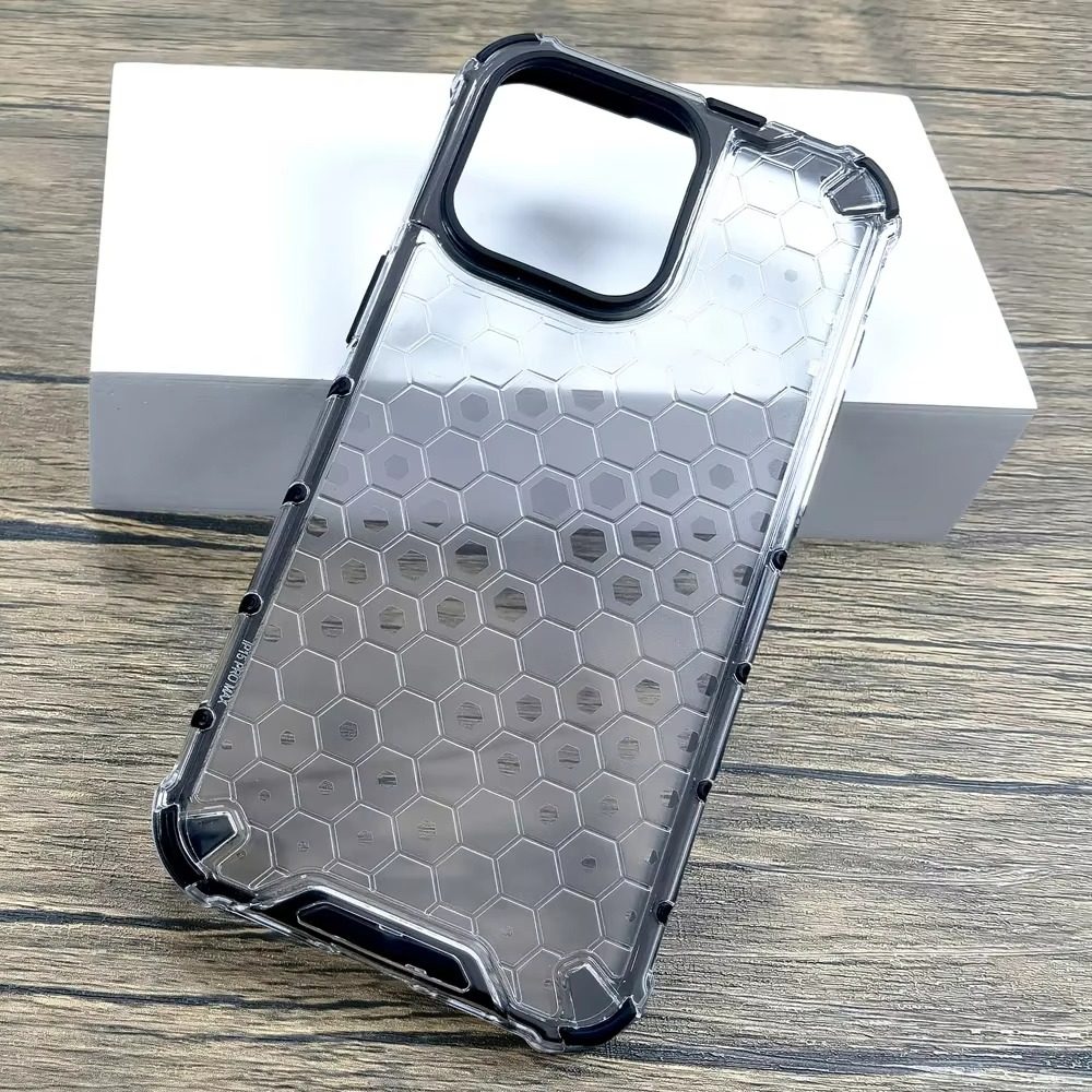 Robust Apple iPhone Case, MagSafe Compatible, Camera Lens and Screen Protection, Ultra Thin, Shockproof, Magnetic, Full All Around Protection, Honeycomb Armor Clear Cover