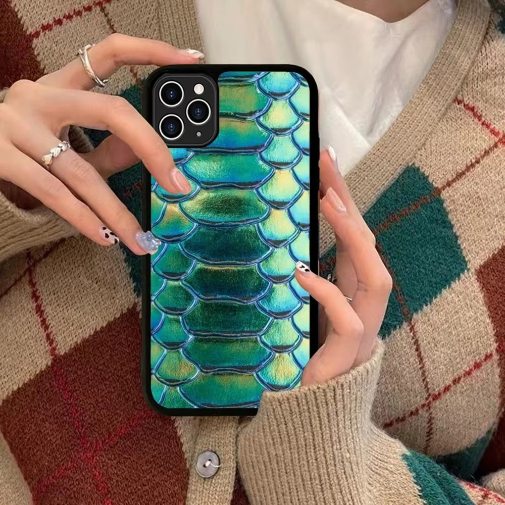 Luxury Apple iPhone Case, MagSafe Compatible, Camera Lens and Screen Protection, Ultra Thin, Shockproof, Magnetic, Full All Around Protection, Snake Skin Texture Cover