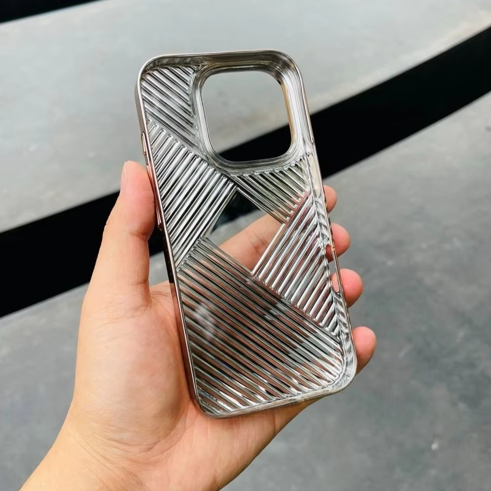 Luxury Apple iPhone Case, MagSafe Compatible, Camera Lens and Screen Protection, Ultra Thin, Shockproof, Magnetic, Full All Around Protection, Geometric Clear Bumper Cover