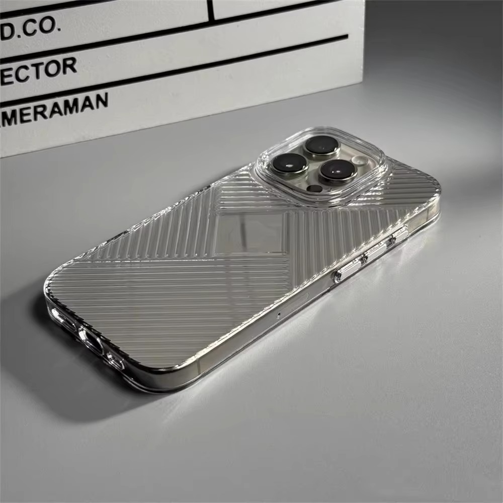 Luxury Apple iPhone Case, MagSafe Compatible, Camera Lens and Screen Protection, Ultra Thin, Shockproof, Magnetic, Full All Around Protection, Geometric Clear Bumper Cover