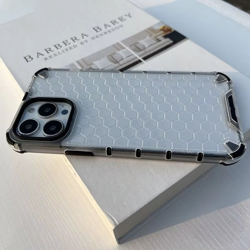 Robust Apple iPhone Case, MagSafe Compatible, Camera Lens and Screen Protection, Ultra Thin, Shockproof, Magnetic, Full All Around Protection, Honeycomb Armor Clear Cover
