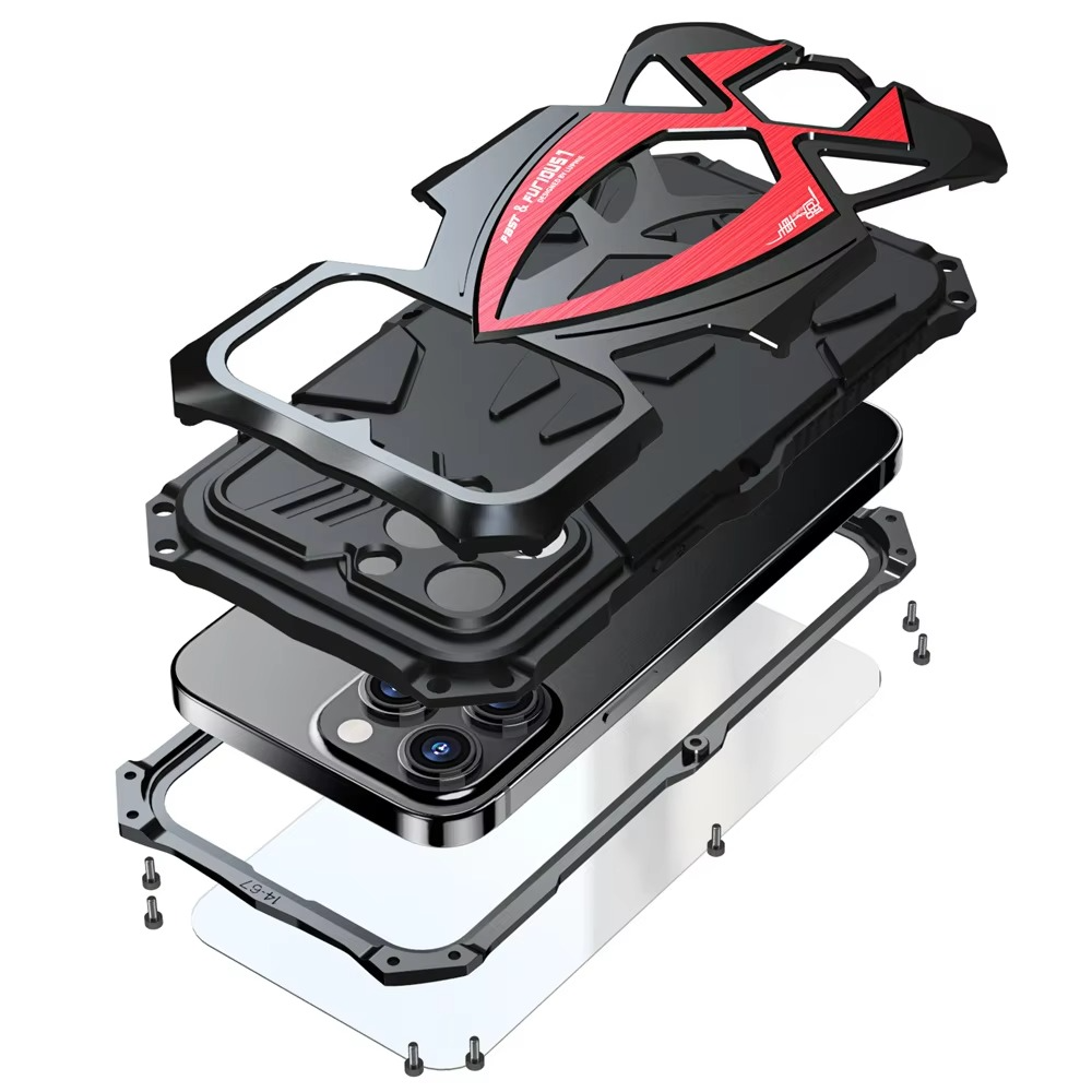 Luxury Apple iPhone Case, MagSafe Compatible, Camera Lens and Screen Protection, Ultra Thin, Shockproof, Magnetic, Full All Around Protection, Metal Armor Shell Cover