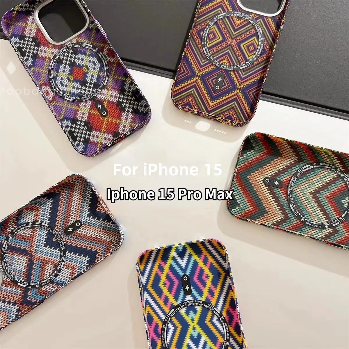 Premium Apple iPhone Case, MagSafe Compatible, Camera Lens and Screen Protection, Ultra Thin, Shockproof, Magnetic, Full All Around Protection, Nordic Sweater Hard Cover