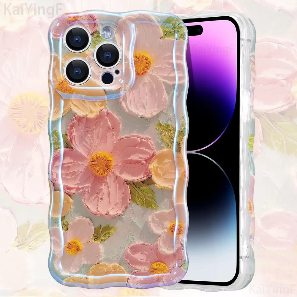 Premium Apple iPhone Case, MagSafe Compatible, Camera Lens and Screen Protection, Ultra Thin, Shockproof, Magnetic, Full All Around Protection, Laser Flower Bumper Case