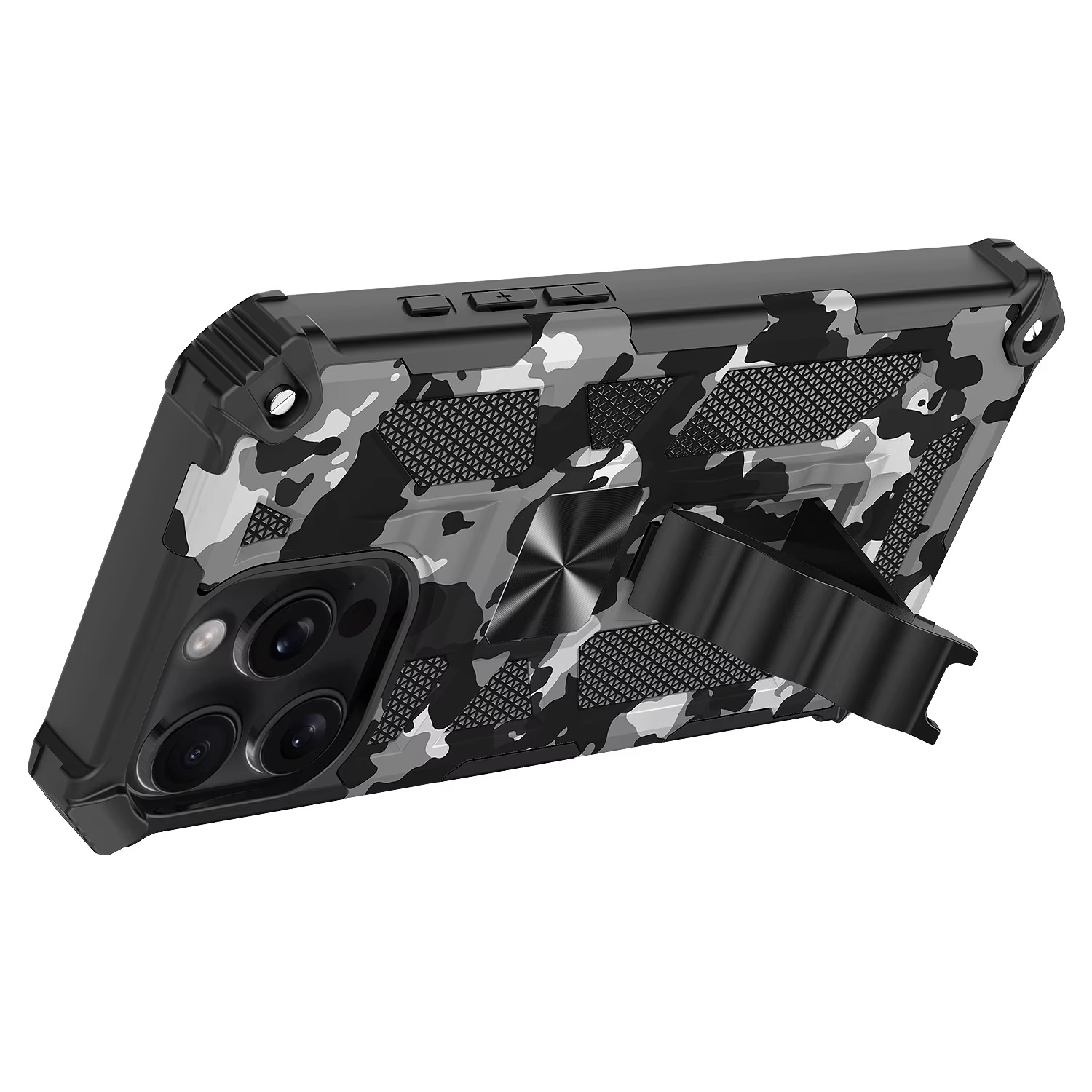 Robust Apple iPhone Case, MagSafe Compatible, Camera Lens and Screen Protection, Ultra Thin, Shockproof, Magnetic, Full All Around Protection, Camouflage Armor Cover