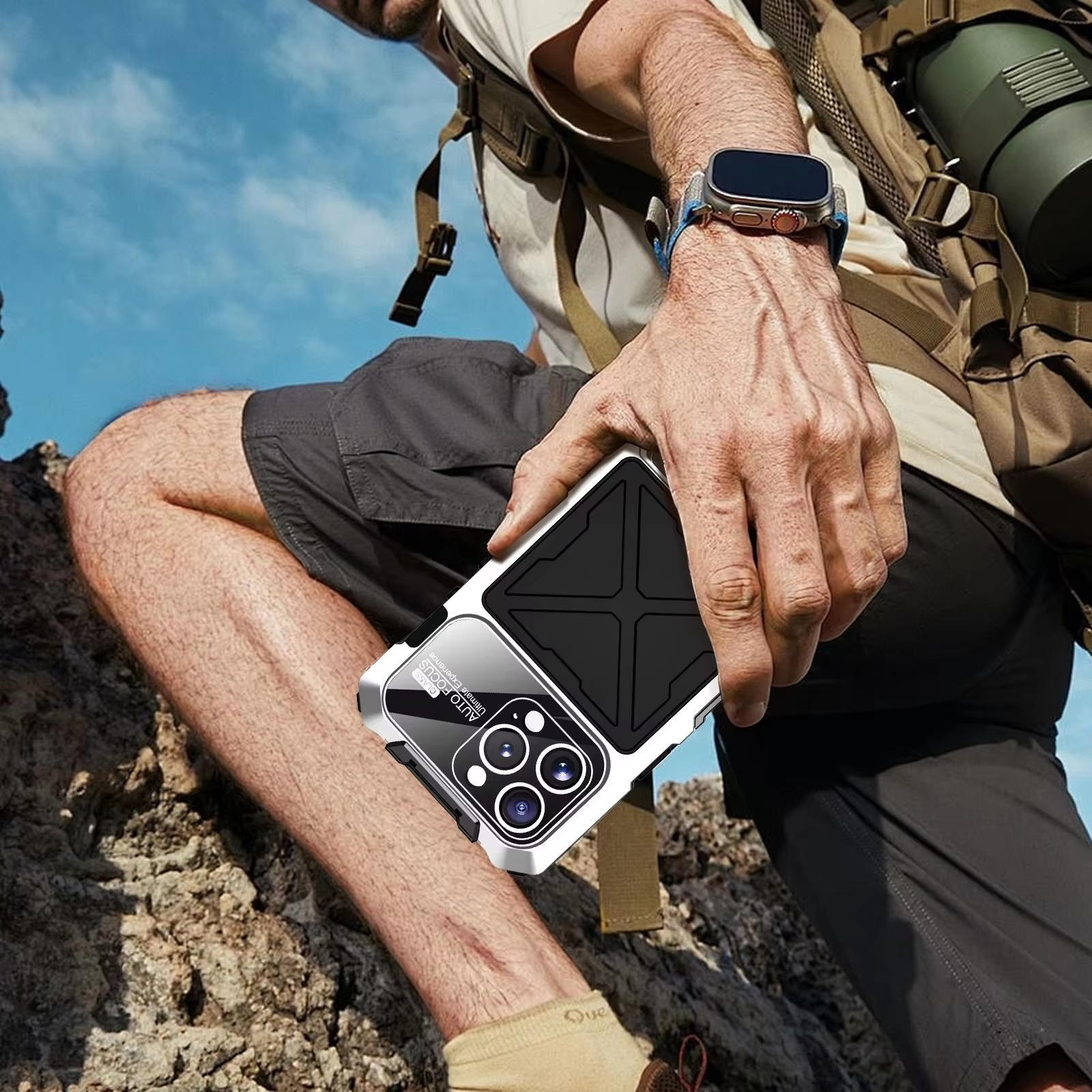 Robust Apple iPhone Case, MagSafe Compatible, Camera Lens and Screen Protection, Ultra Thin, Shockproof, Magnetic, Full All Around Protection, 360 Metal Lock Glass Cover