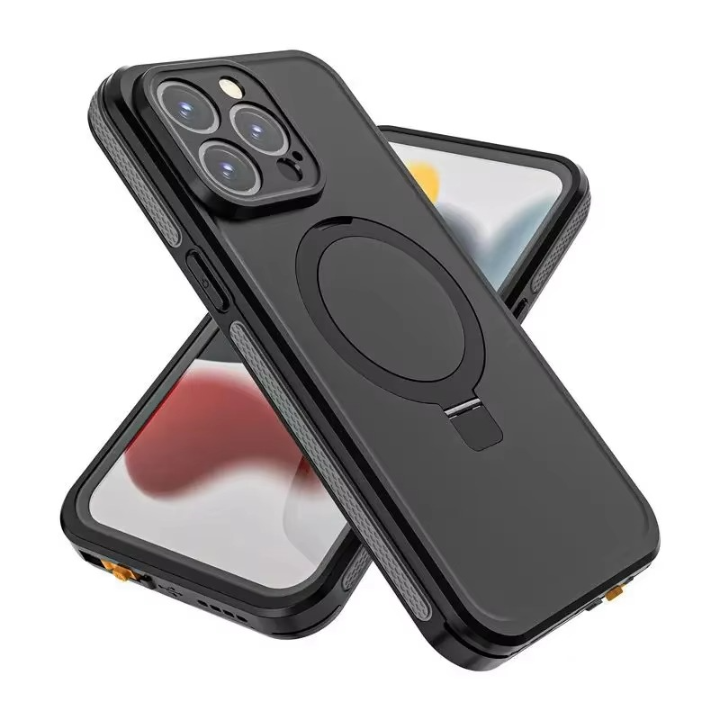Robust Apple iPhone Case, MagSafe Compatible, Camera Lens and Screen Protection, Ultra Thin, Shockproof, Magnetic, Full All Around Protection, IP68 Waterproof Sports Cover