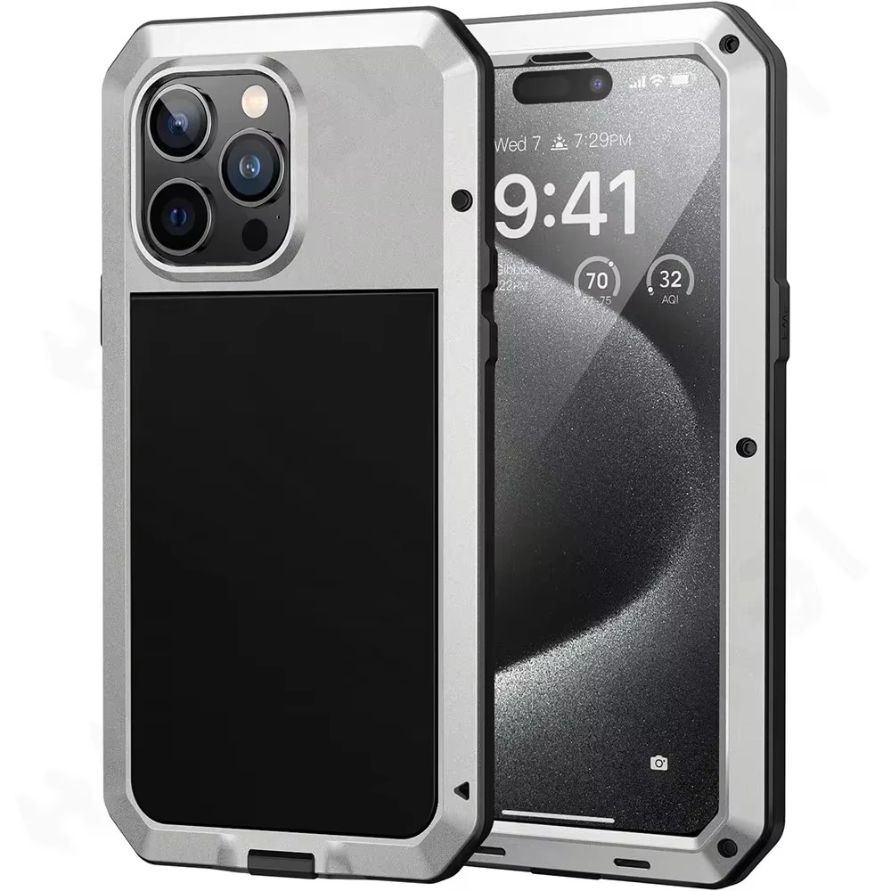 Premium Apple iPhone Case, MagSafe Compatible, Camera Lens and Screen Protection, Ultra Thin, Shockproof, Magnetic, Full All Around Protection, Full Metal Protective Case