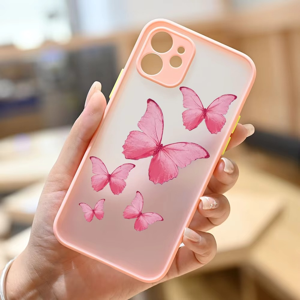 Luxury Apple iPhone Case, MagSafe Compatible, Camera Lens and Screen Protection, Ultra Thin, Shockproof, Magnetic, Full All Around Protection, Clear Butterfly Soft Cover