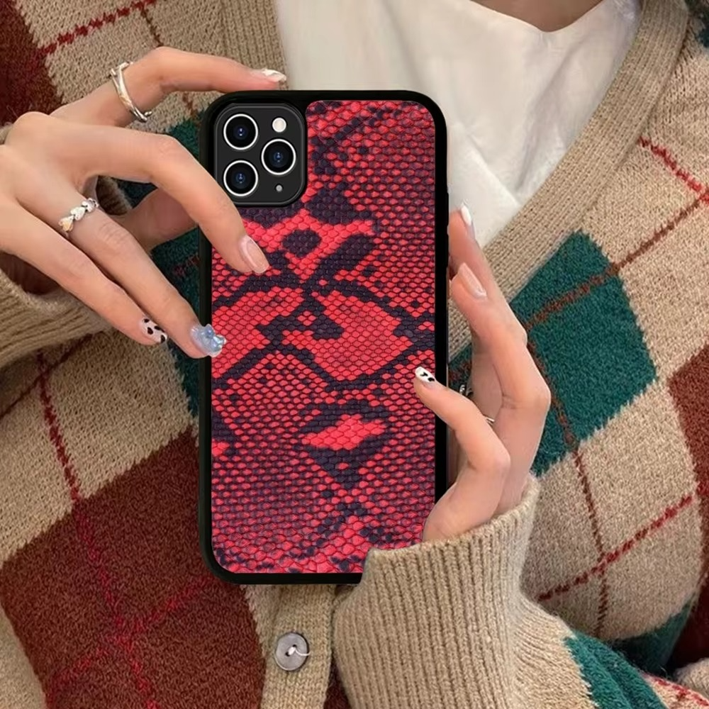 Luxury Apple iPhone Case, MagSafe Compatible, Camera Lens and Screen Protection, Ultra Thin, Shockproof, Magnetic, Full All Around Protection, Snake Skin Texture Cover