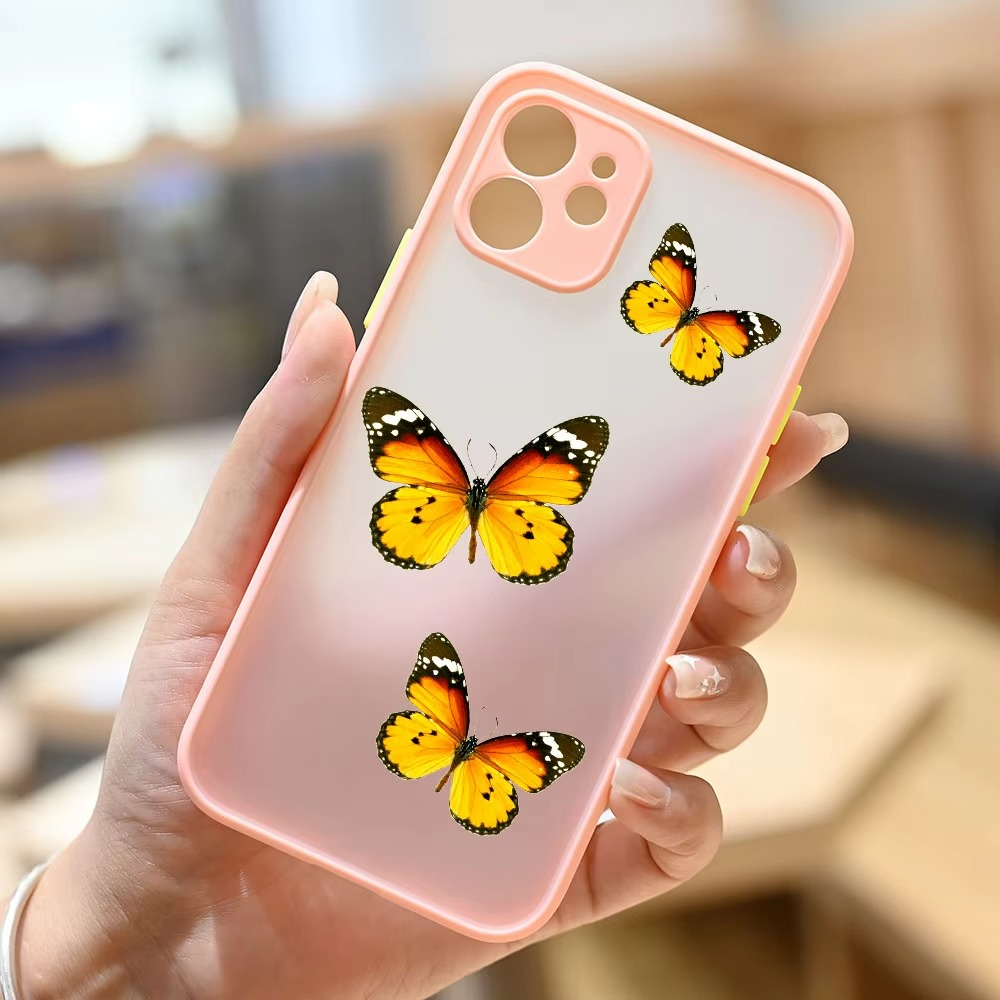 Luxury Apple iPhone Case, MagSafe Compatible, Camera Lens and Screen Protection, Ultra Thin, Shockproof, Magnetic, Full All Around Protection, Clear Butterfly Soft Cover