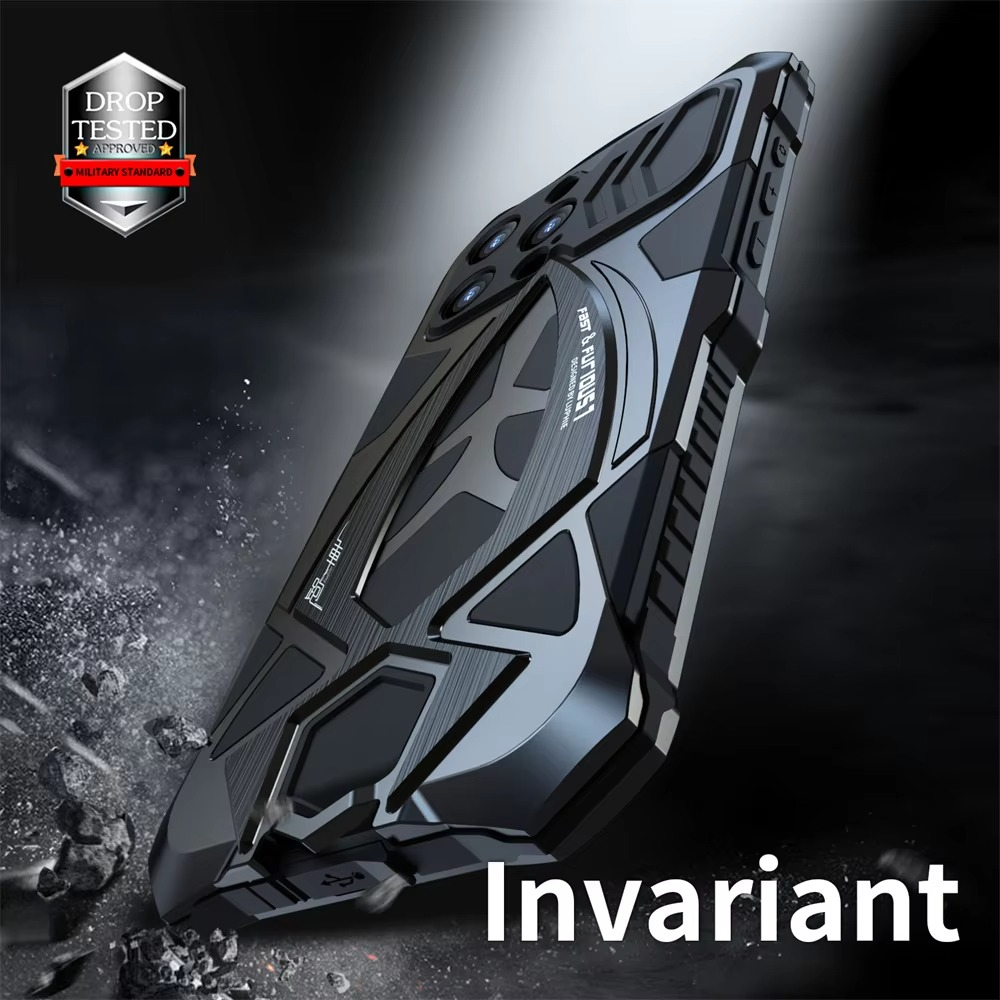 Luxury Apple iPhone Case, MagSafe Compatible, Camera Lens and Screen Protection, Ultra Thin, Shockproof, Magnetic, Full All Around Protection, Metal Armor Shell Cover