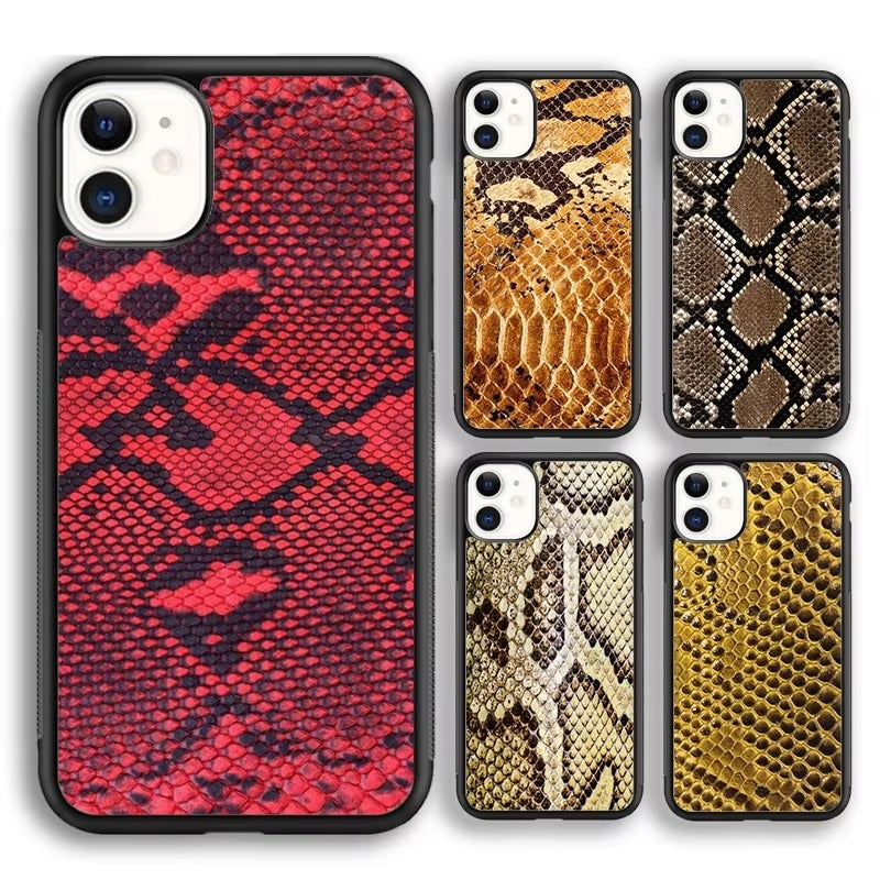 Luxury Apple iPhone Case, MagSafe Compatible, Camera Lens and Screen Protection, Ultra Thin, Shockproof, Magnetic, Full All Around Protection, Snake Skin Texture Cover