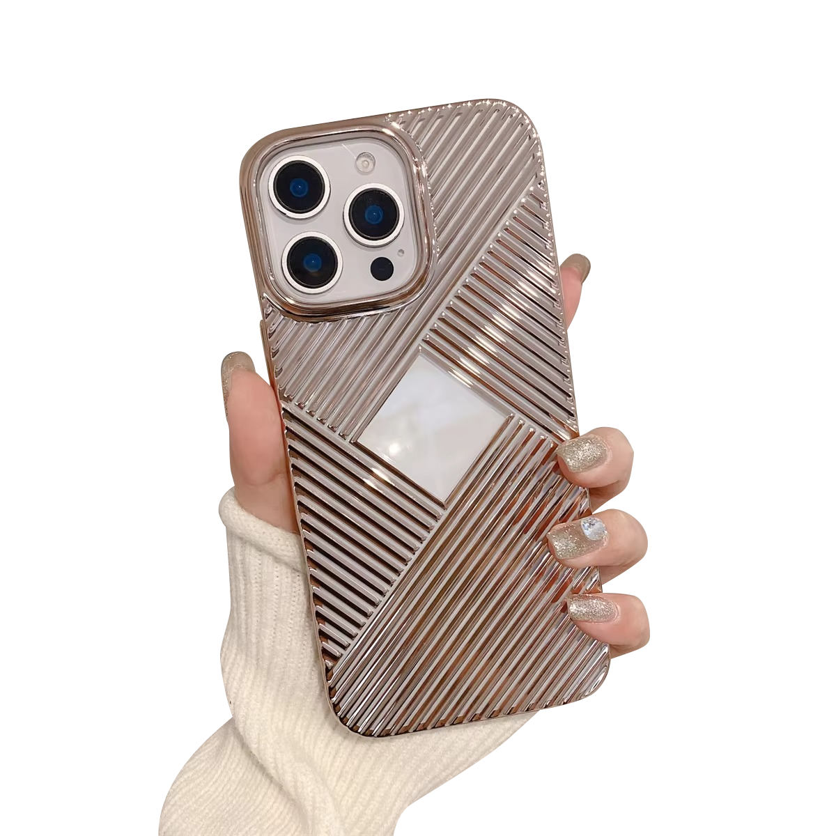 Luxury Apple iPhone Case, MagSafe Compatible, Camera Lens and Screen Protection, Ultra Thin, Shockproof, Magnetic, Full All Around Protection, Geometric Clear Bumper Cover