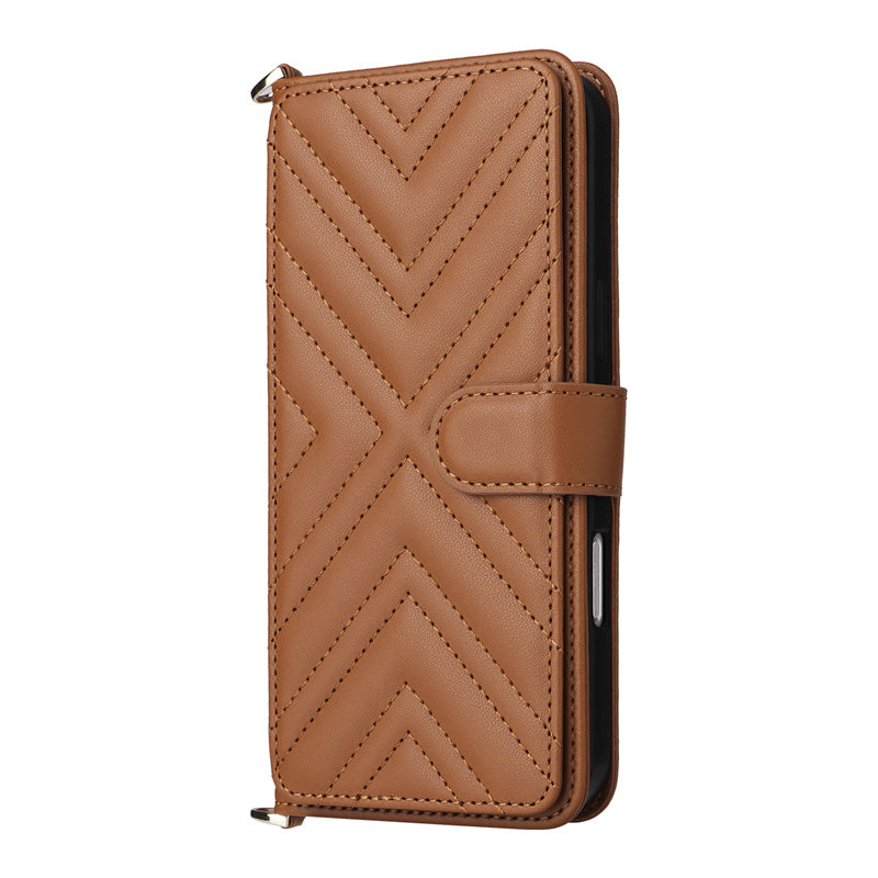 Luxury Crossbody Wallet iPhone Case – Fashion Shoulder Strap, Magnetic Closure, Card Holder and Premium Protection for iPhone