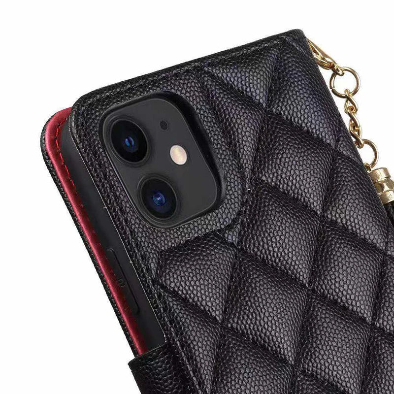 Luxury Wallet Flip Leather iPhone Case – Card Slot, Magnetic Closure,  Shockproof Protection, and Premium Design for iPhone