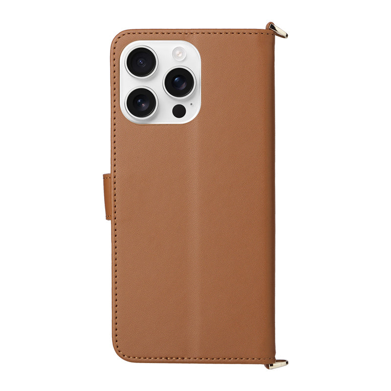 Luxury Crossbody Wallet iPhone Case – Fashion Shoulder Strap, Magnetic Closure, Card Holder and Premium Protection for iPhone