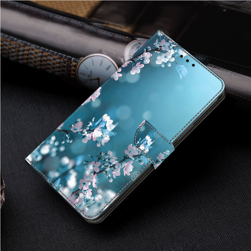 Luxury Flip Leather Wallet Case 3D Fashion Painted Pattern, Card Holder Stand Function Shockproof Protective Cover for iPhone