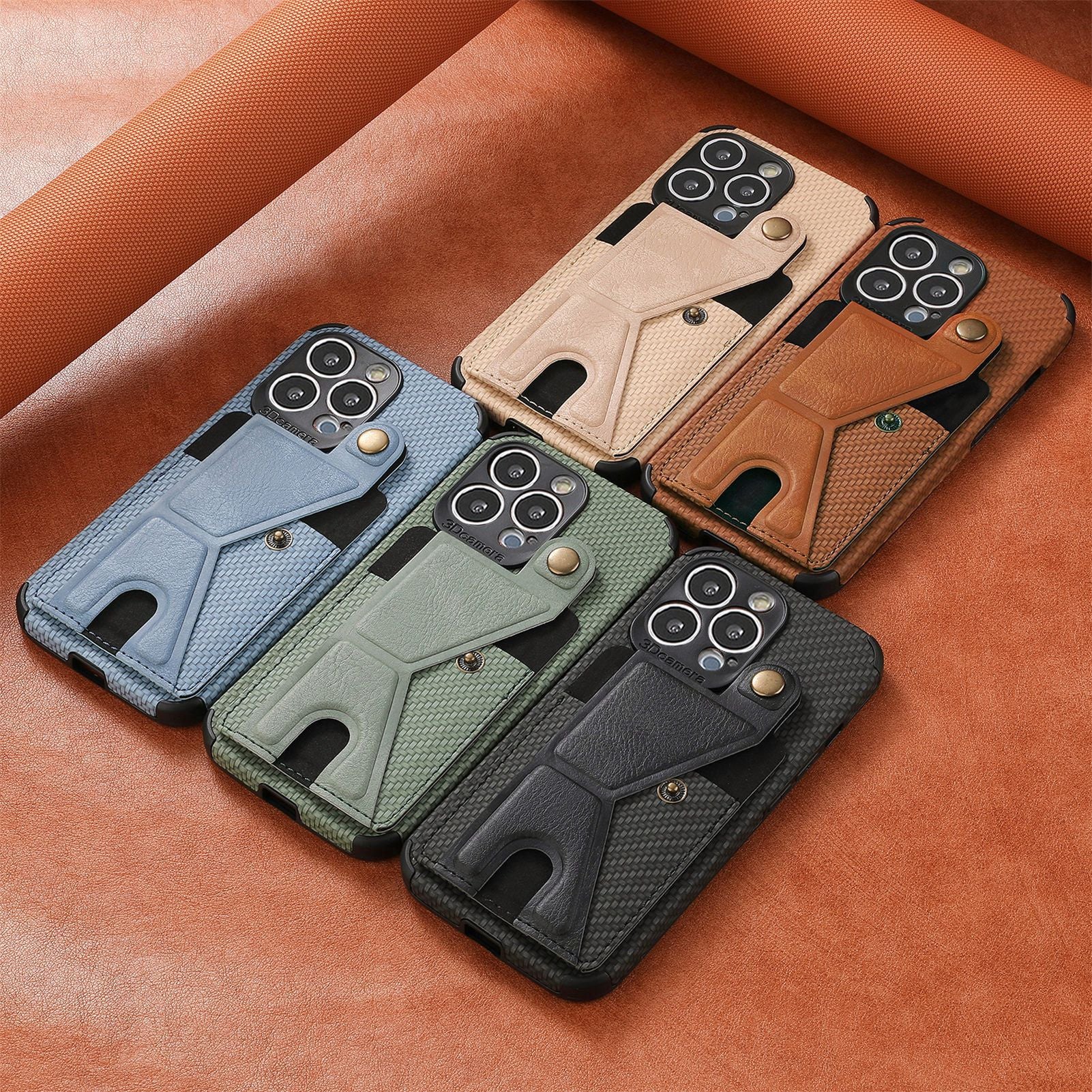 Carbon Fiber Wallet Flip iPhone Case – Premium Leather, Card Holder, Shockproof Protection Sleek & Durable Design for iPhone