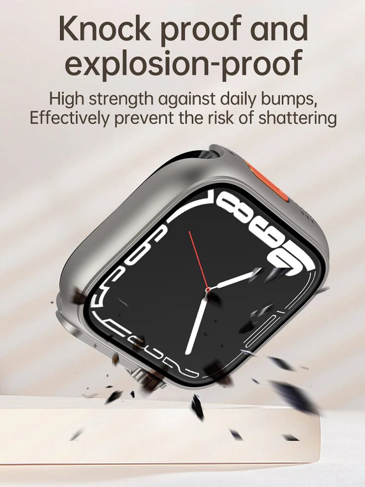 Premium Smartwatch Case with Tempered Glass – Full Cover Shockproof Screen Protector, Ultra-Thin Touch-Sensitive Bumper for 40mm 41mm 44mm 45mm