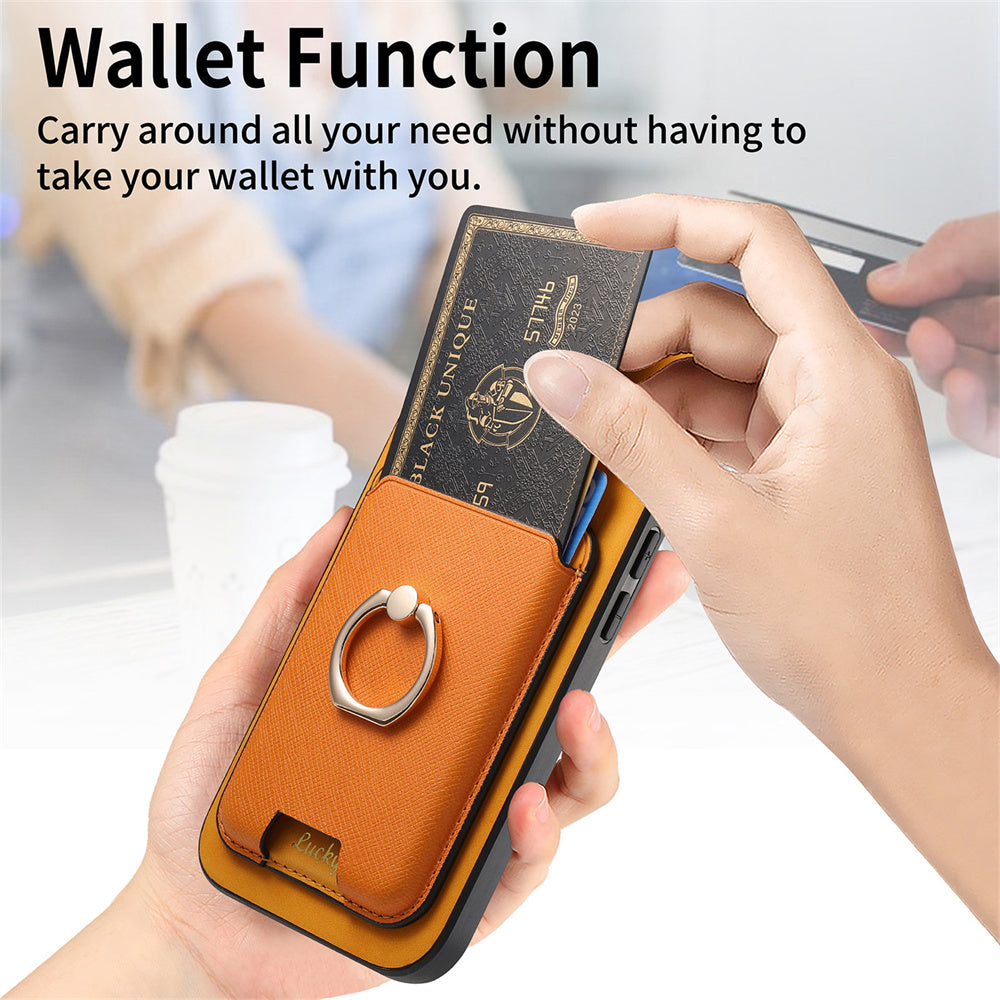 Luxury Detachable Magnetic Wallet iPhone Case – Card Holder, Ring Stand, Shockproof Protection for Secure and Convenient Use