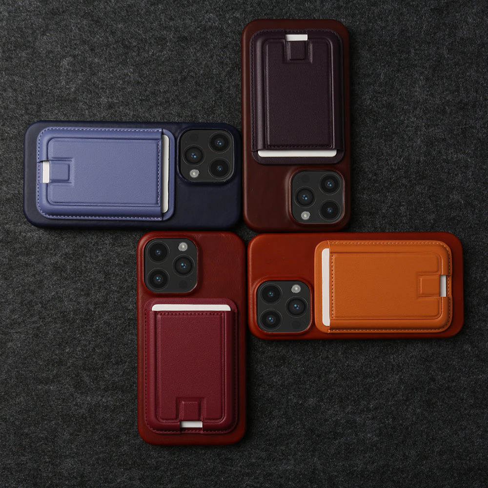 Luxury MagSafe Wallet iPhone Case– Genuine Leather, Magnetic Wireless Charging, Card Holder, Shockproof Protection, Premium Design for iPhone Models