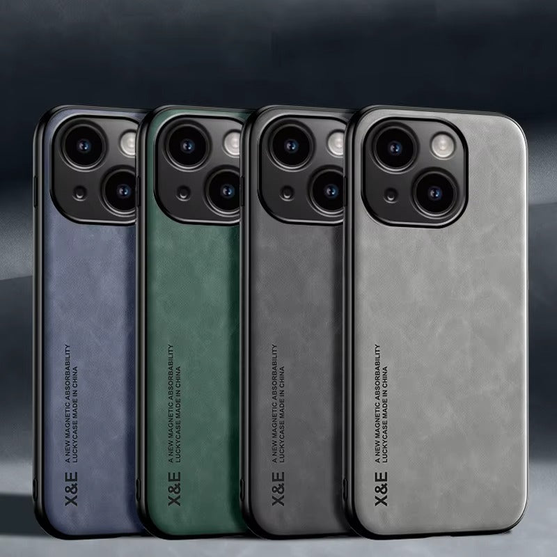 Luxury Magnetic Leather MagSafe iPhone Case – Wireless Charging,  Shockproof & Stylish Protection | Case for iPhone