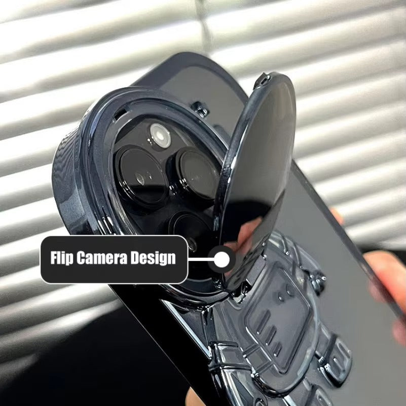 Premium Apple iPhone Case, MagSafe Compatible, Camera Lens and Screen Protection, Ultra Thin, Shockproof, Magnetic, Full All Around Protection, Astronaut Stand Clear Cover