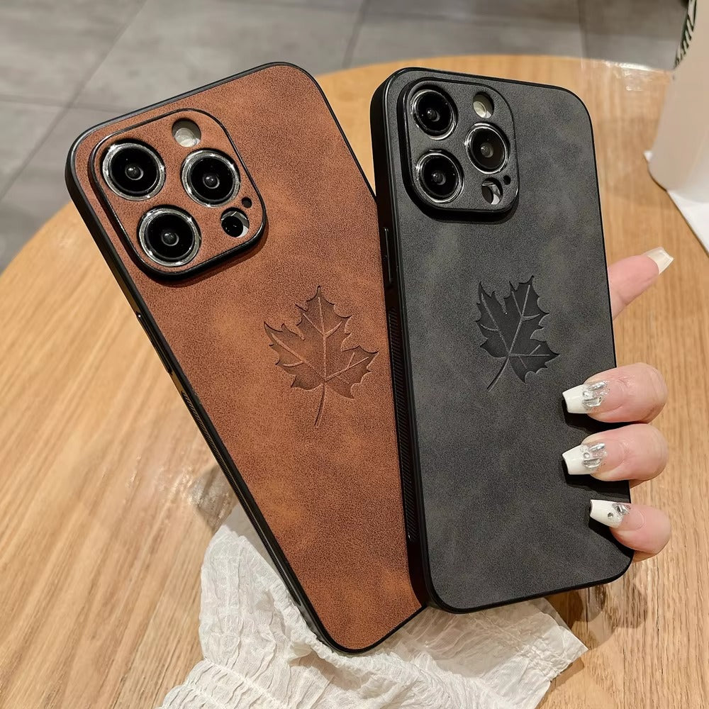 Premium Leather Retro iPhone Case – Comfortable Grip, Full Cover Protection, Stylish & Durable Design | Case for iPhone