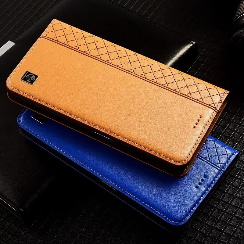 Luxury Nappa Real Leather iPhone Case – Business Wallet Flip Cover, Stylish & Durable Protection | Case for iPhone