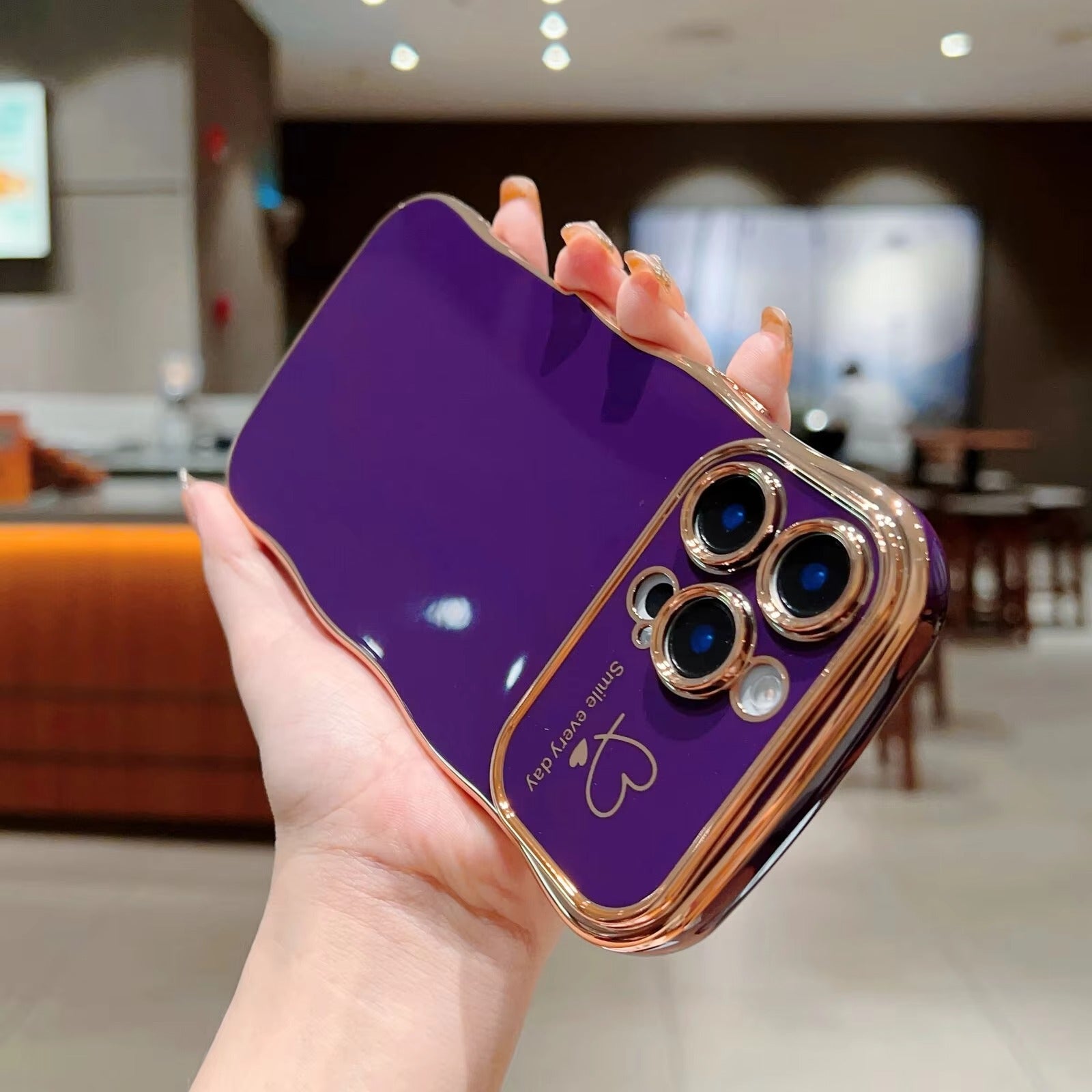 Luxury Apple iPhone Case MagSafe Compatible, Camera Lens & Screen Protection All Around Protection Cover with  Heart Design