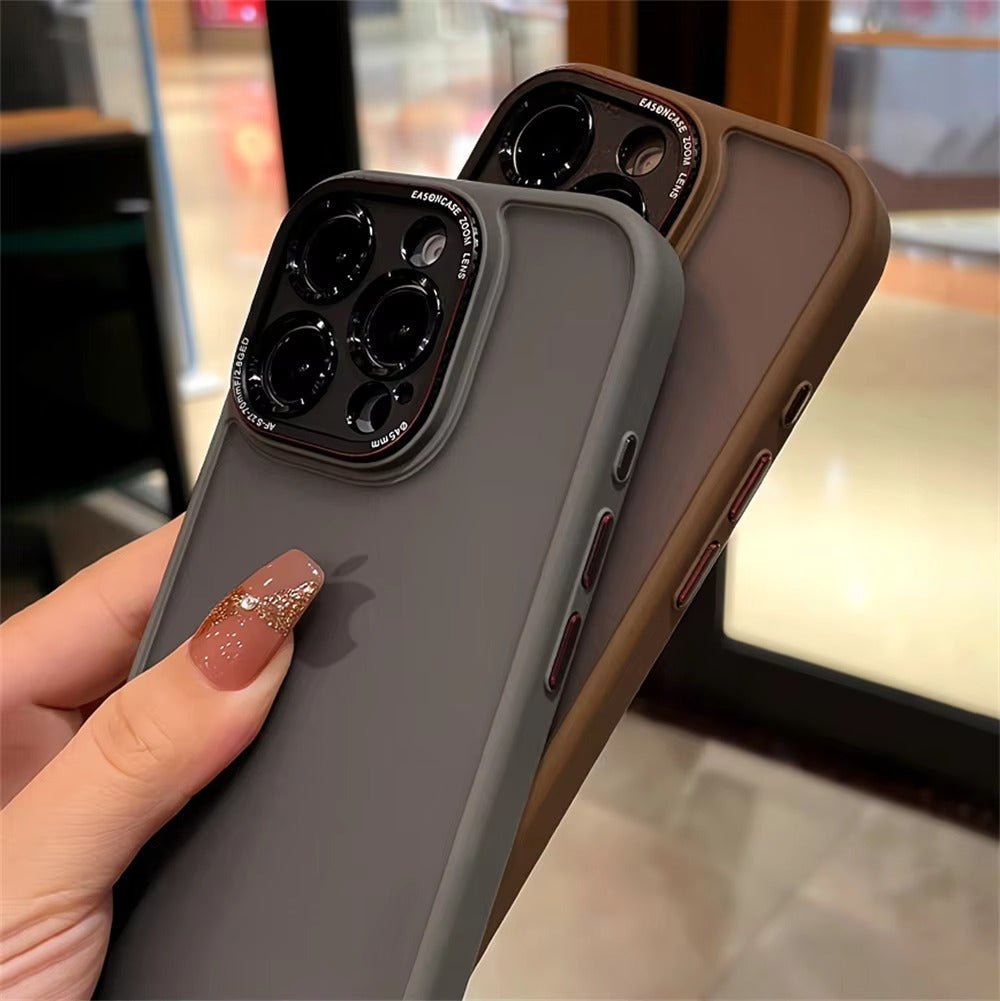 Luxury Apple iPhone Case MagSafe Compatible, Camera Lens & Screen Protection,  Cover with Matte Clear Hard PC Shell