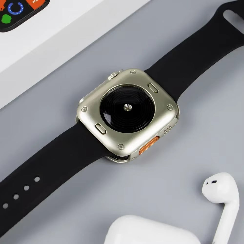 Durable Plastic Smartwatch Case with 360° Tempered Glass Screen Protector – Waterproof Sealing, Full Coverage Bumper, Anti-Fog and Scratch Resistant