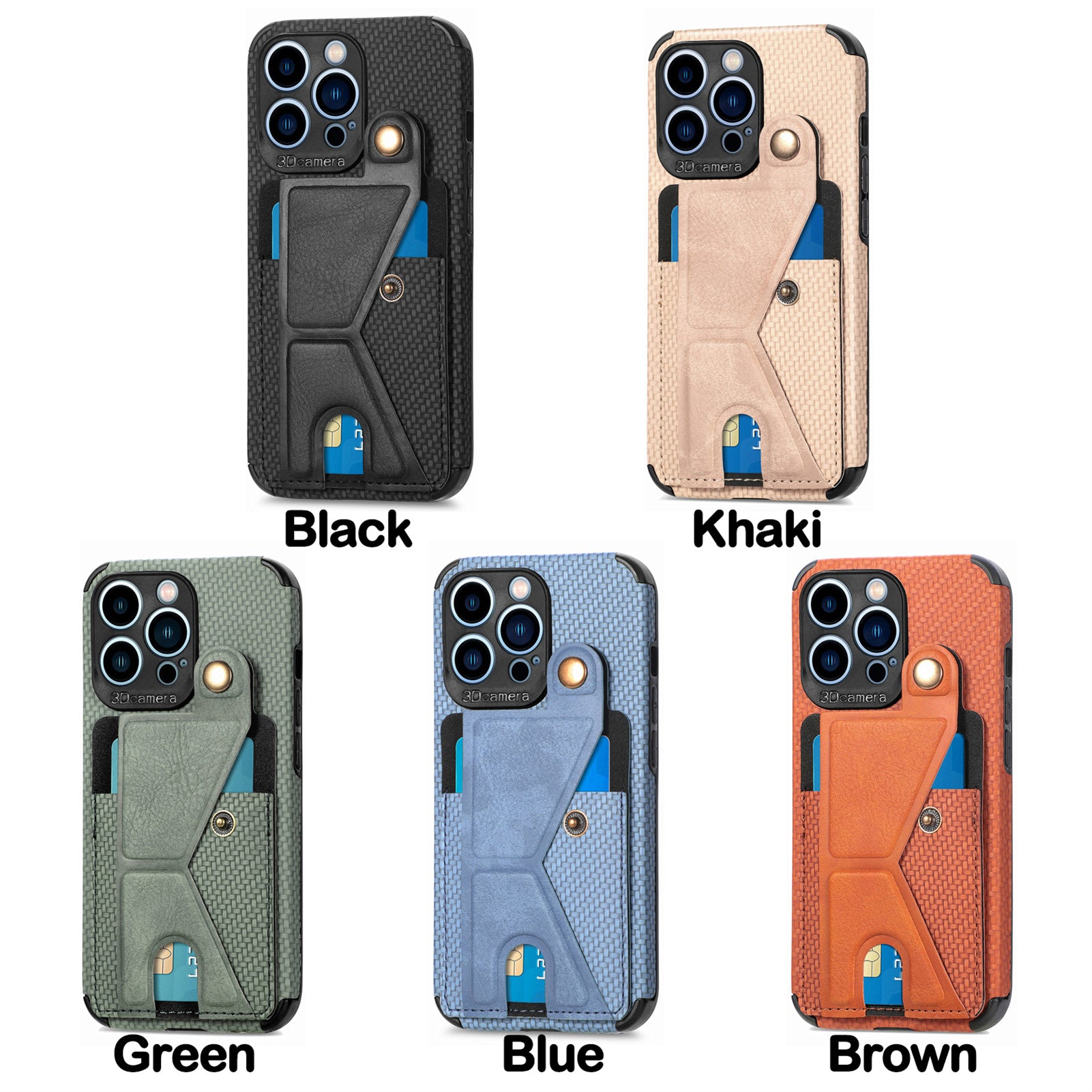 Carbon Fiber Wallet Flip iPhone Case – Premium Leather, Card Holder, Shockproof Protection Sleek & Durable Design for iPhone