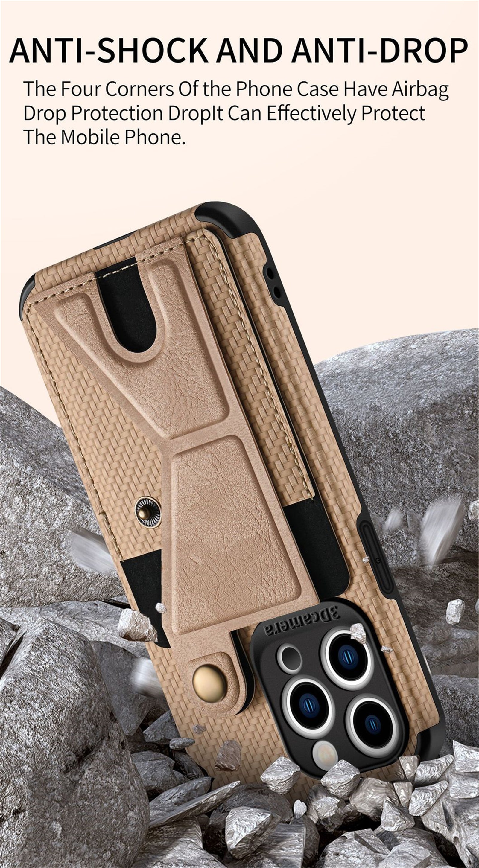 Carbon Fiber Wallet Flip iPhone Case – Premium Leather, Card Holder, Shockproof Protection Sleek & Durable Design for iPhone