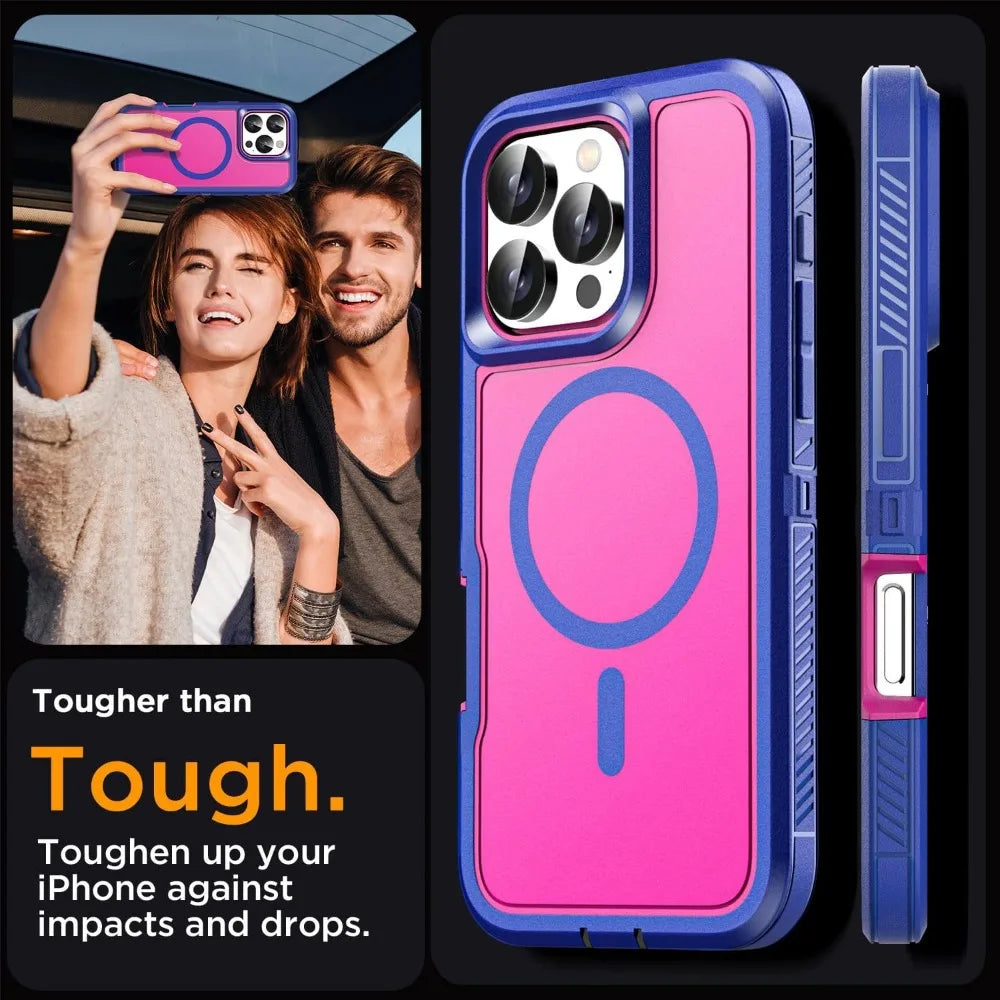 Heavy Duty Shockproof iPhone Case – Rugged Protective Cover with Kickstand, Anti-Scratch, Full-Body Protection for iPhone Models