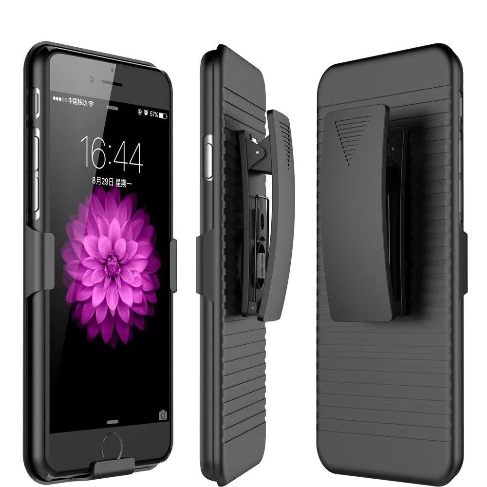 Robust Apple iPhone Case, MagSafe Compatible, Camera Lens & Screen Protection, Ultra Thin, Shockproof, Magnetic Full All Around Cover – Hybrid Defender Holster Case with Belt Clip for Rugged Daily Protection