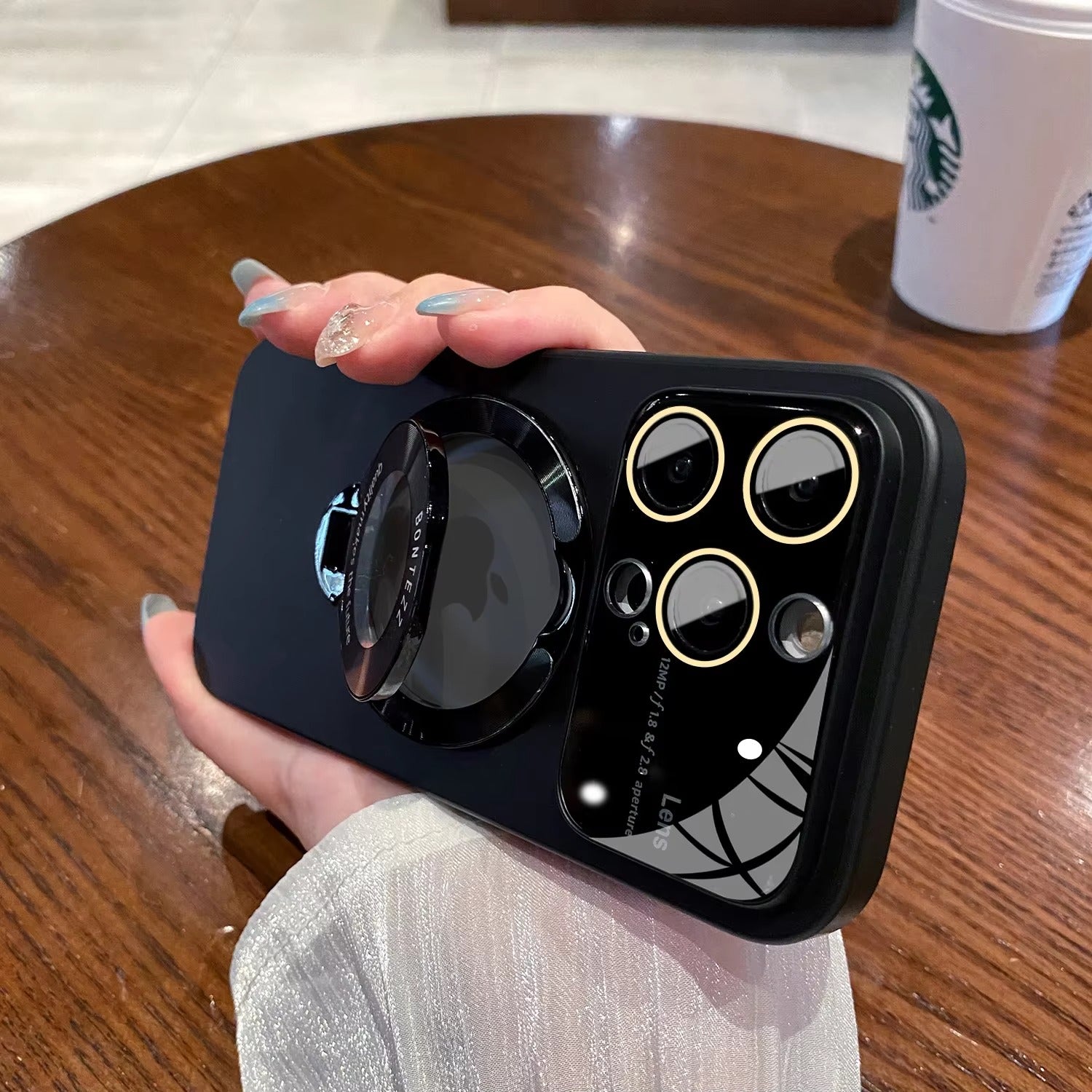 High Quality Apple iPhone Case MagSafe Compatible, Camera Lens & Screen Protection,  Cover with PC Shell & Stand Bracket