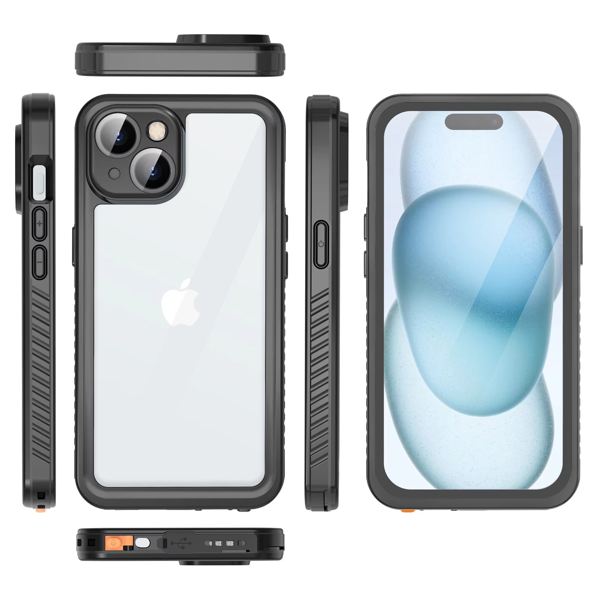 High Quality Apple iPhone Case MagSafe Compatible, Camera Lens & Screen Protection, Cover with IP68 360 Waterproof Shield