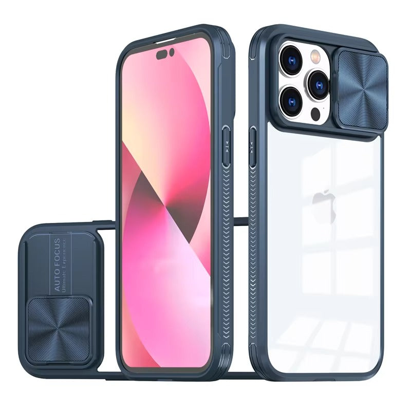 High Quality Apple iPhone Case MagSafe Compatible, Camera Lens & Screen Protection, Ultra Thin Shockproof Magnetic Full All Around Protection Cover with Slide Lens & Clear PC Bumper