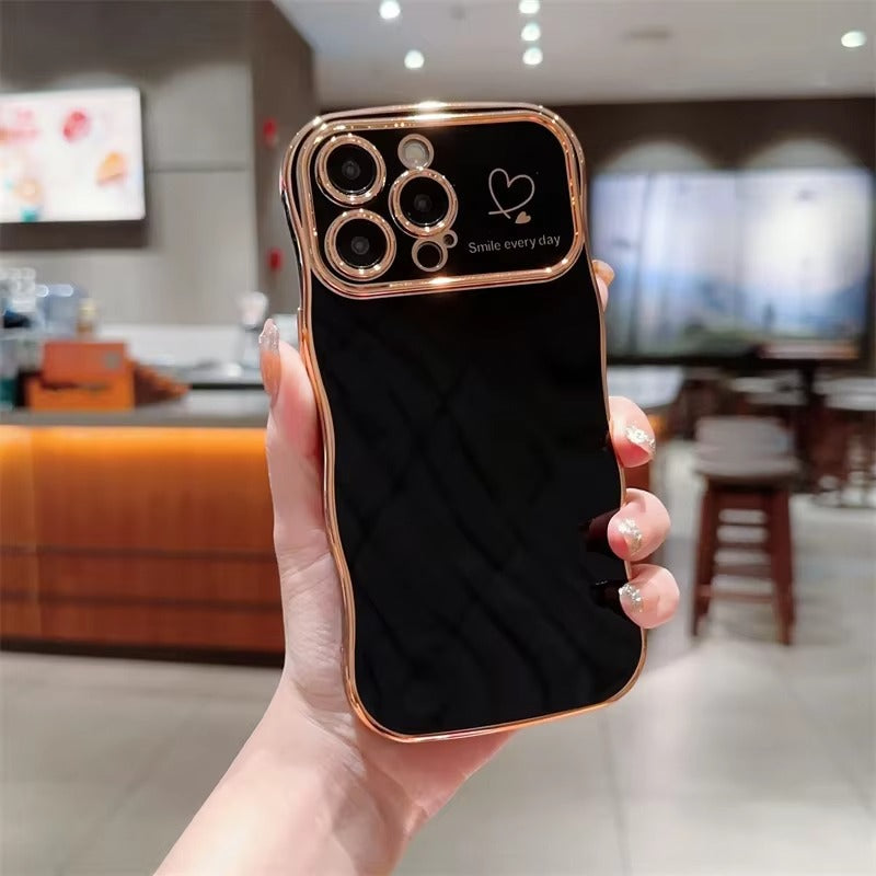 Luxury Apple iPhone Case MagSafe Compatible, Camera Lens & Screen Protection All Around Protection Cover with  Heart Design