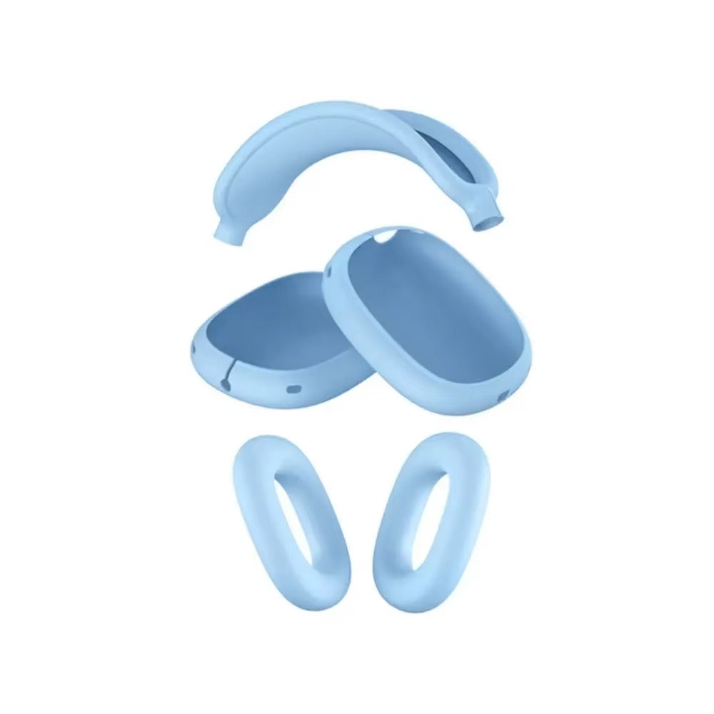 Premium 3-in-1 AirPods Max Protective Case Set – Soft Silicone Ear Pad Covers, TPU Transparent Shell & Headband Sleeve, Scratchproof, Anti-Yellowing, Precise Fit